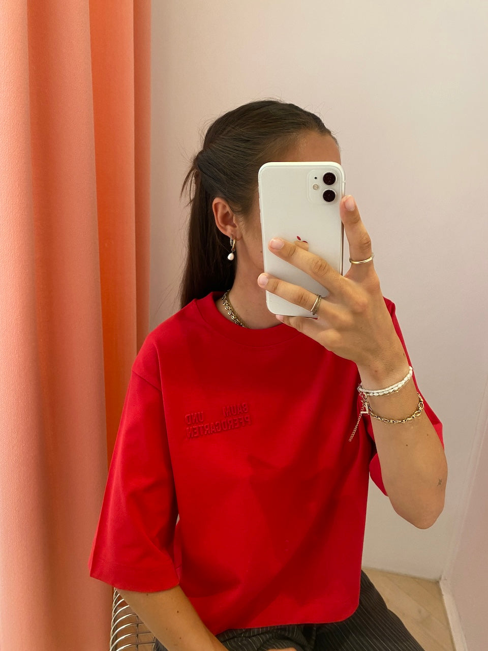 Jiana T-Shirt crimson red