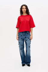 Jiana T-Shirt crimson red