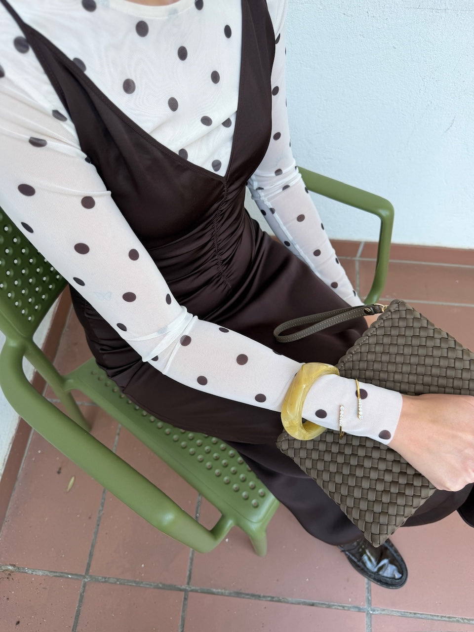 Jodie Longsleeve egret creme dot