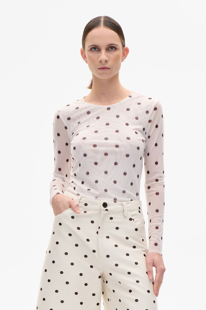 Jodie Longsleeve egret creme dot
