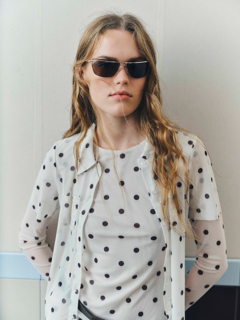 Jodie Longsleeve egret creme dot