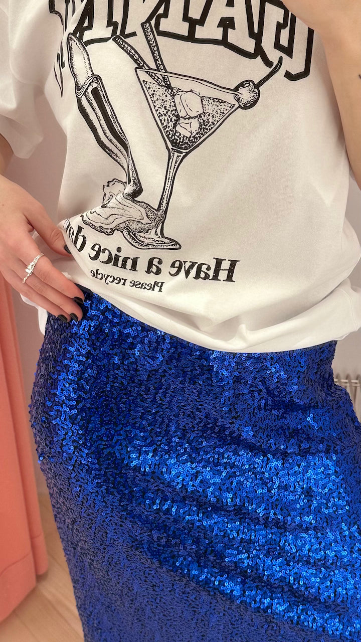 Jolette Skirt bluing sequins