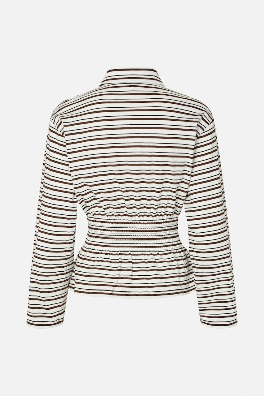 Josefin Polo coffee bean stripe