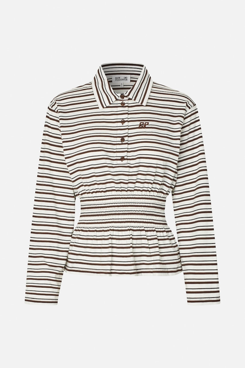 Josefin Polo coffee bean stripe