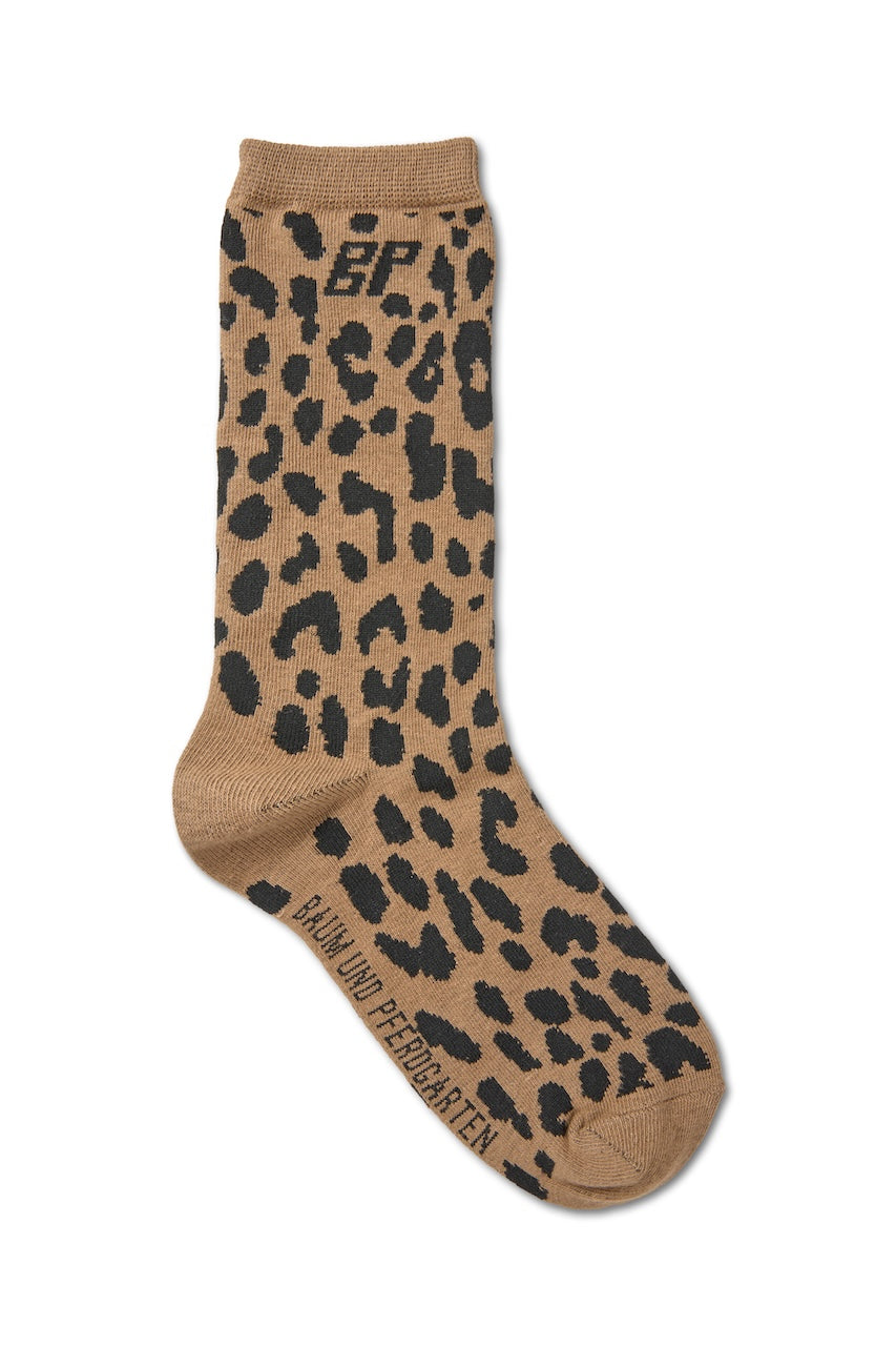 Ling Socks brown leopard