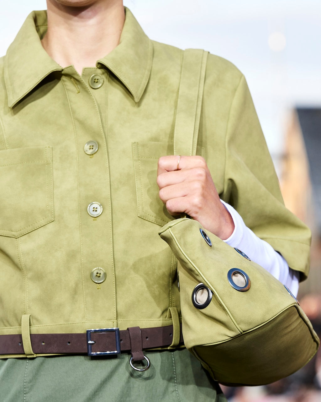 Majsa Shirt Jacket green moss