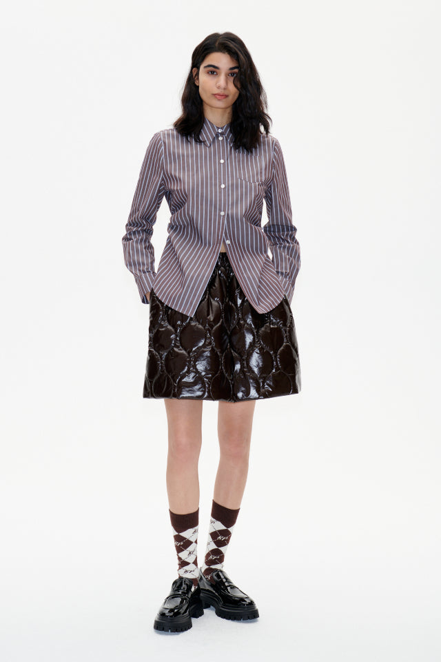 Maria Blouse brown margot stripe