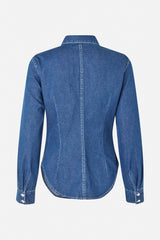 Maria Blouse light worn denim