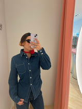 Maria Blouse light worn denim