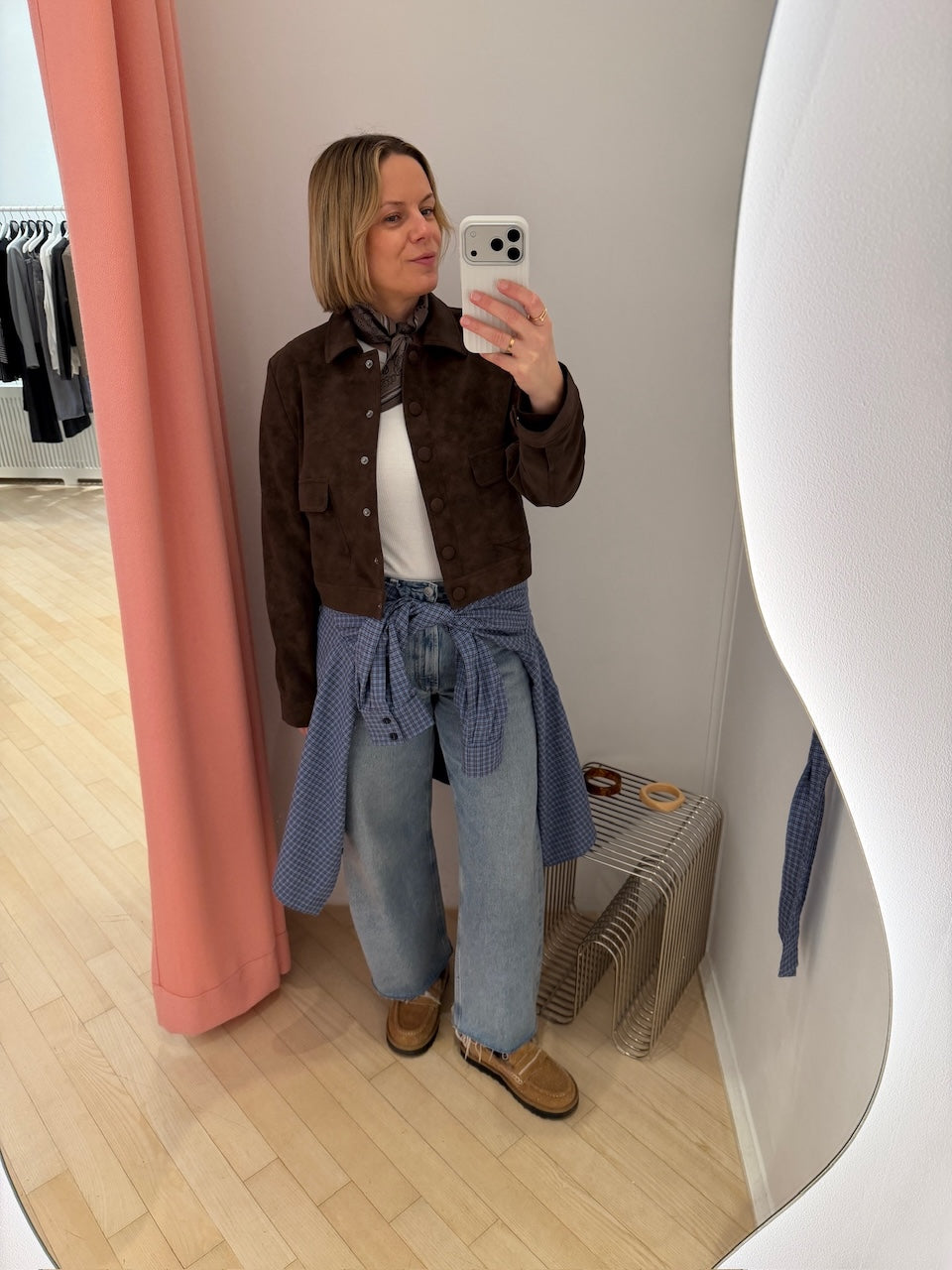 Matina Shirt blue flannel check