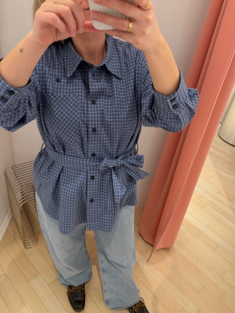 Matina Shirt blue flannel check
