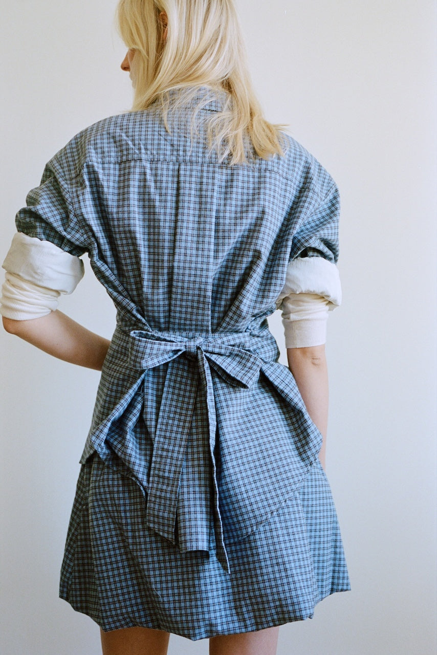 Matina Shirt blue flannel check