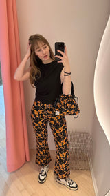 Nenne Pants orange black flower