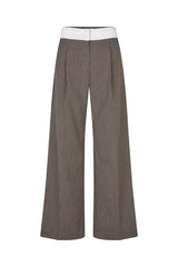 Neyat Pants dark brown pinstripe