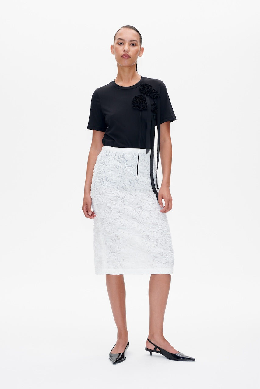 Samina Midiskirt cloud dancer
