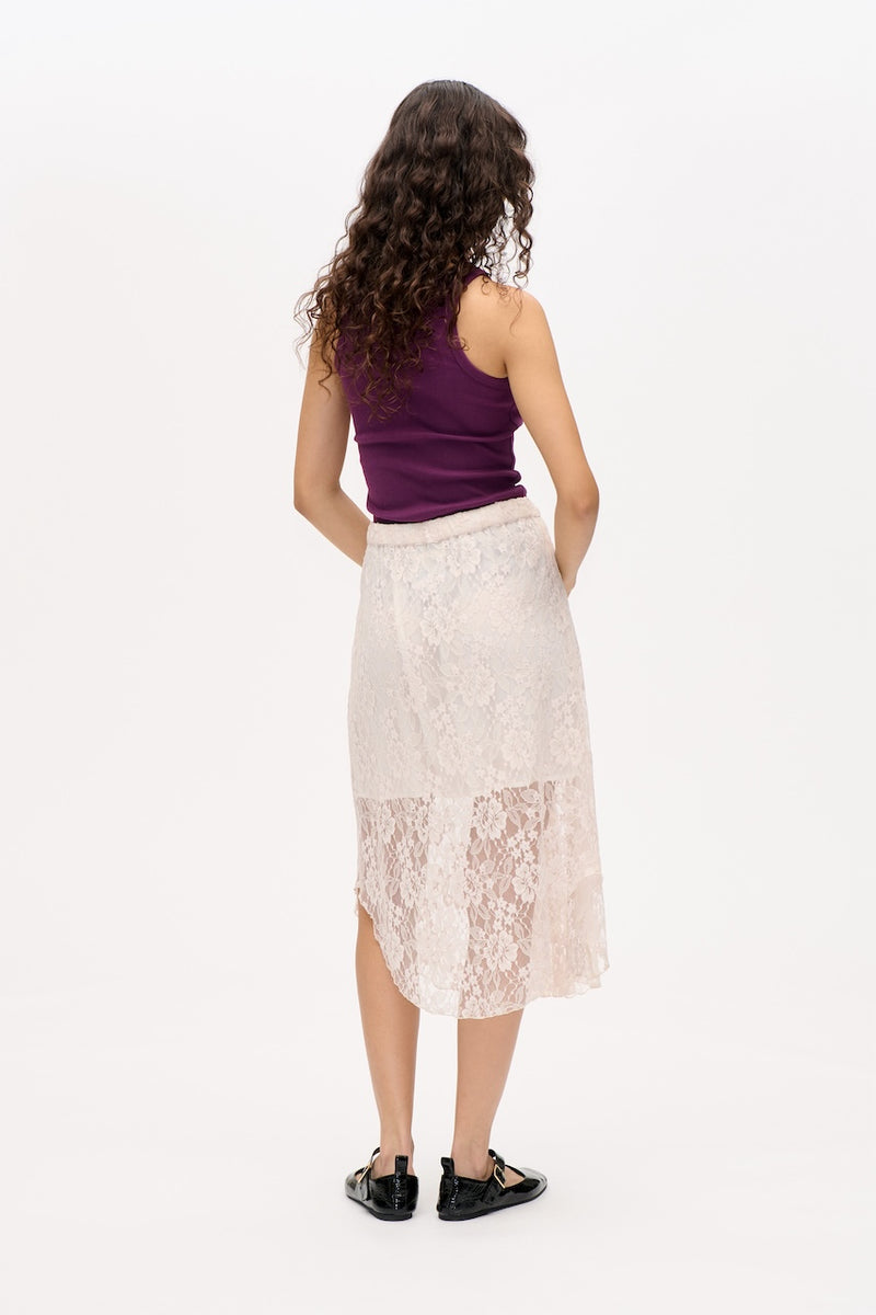 Selmo Midiskirt white sand