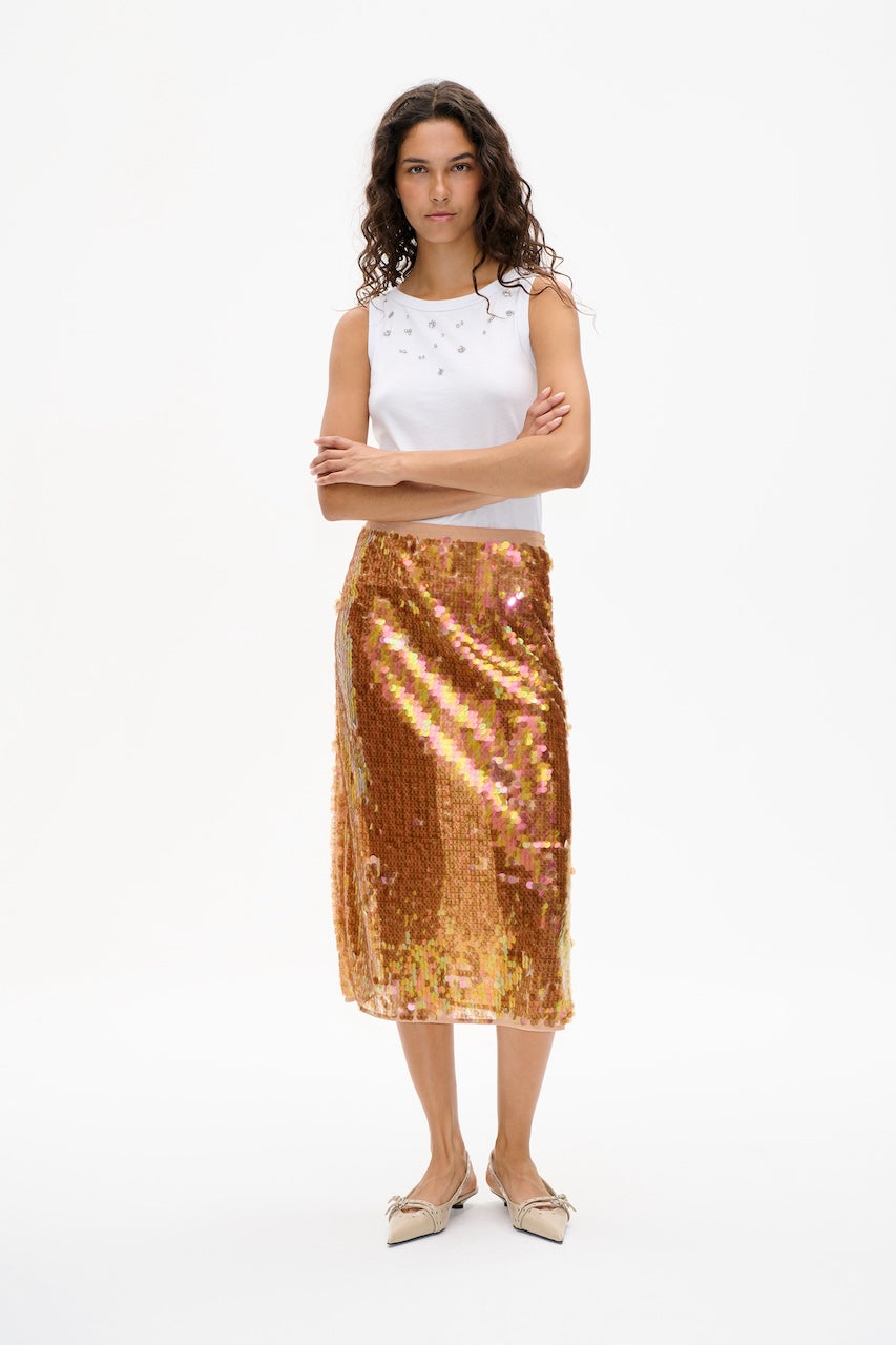 Shania Midiskirt burro caramel