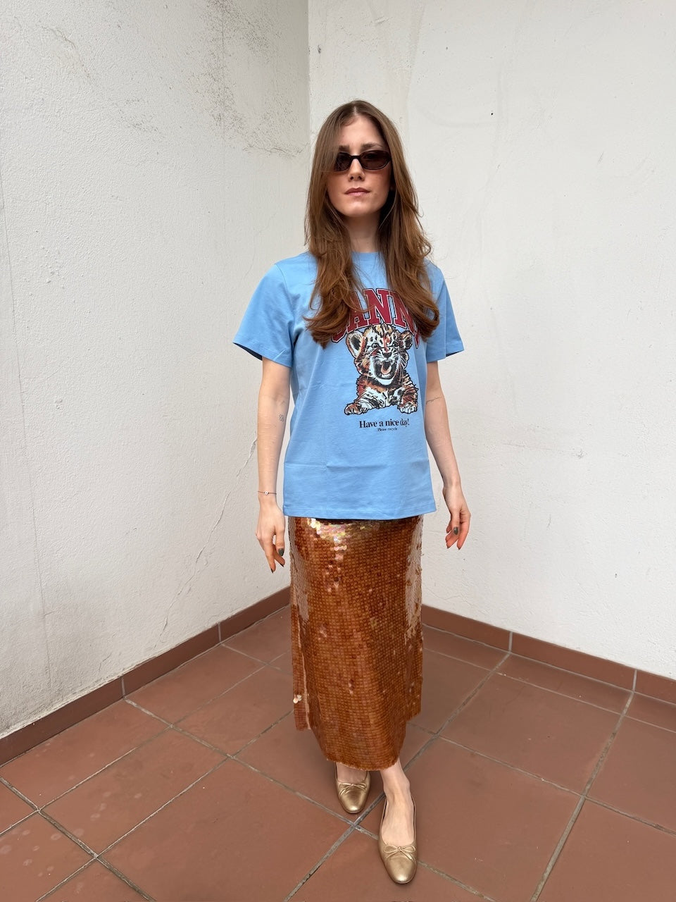 Shania Midiskirt burro caramel