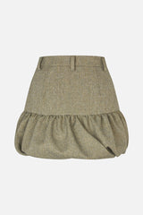 Sikita Miniskirt straw yellow tweed