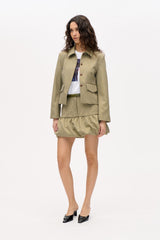 Sikita Miniskirt straw yellow tweed