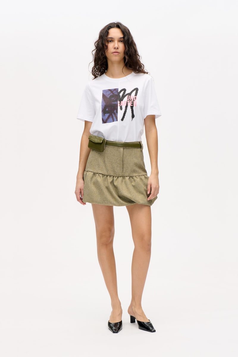Sikita Miniskirt straw yellow tweed