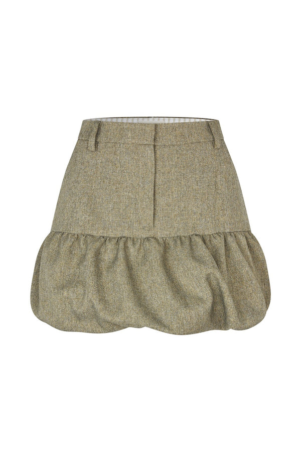 Sikita Miniskirt straw yellow tweed