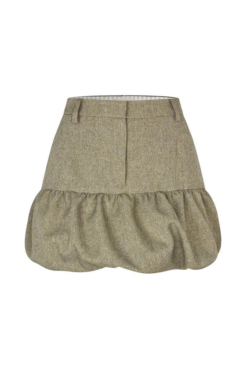 Sikita Miniskirt straw yellow tweed