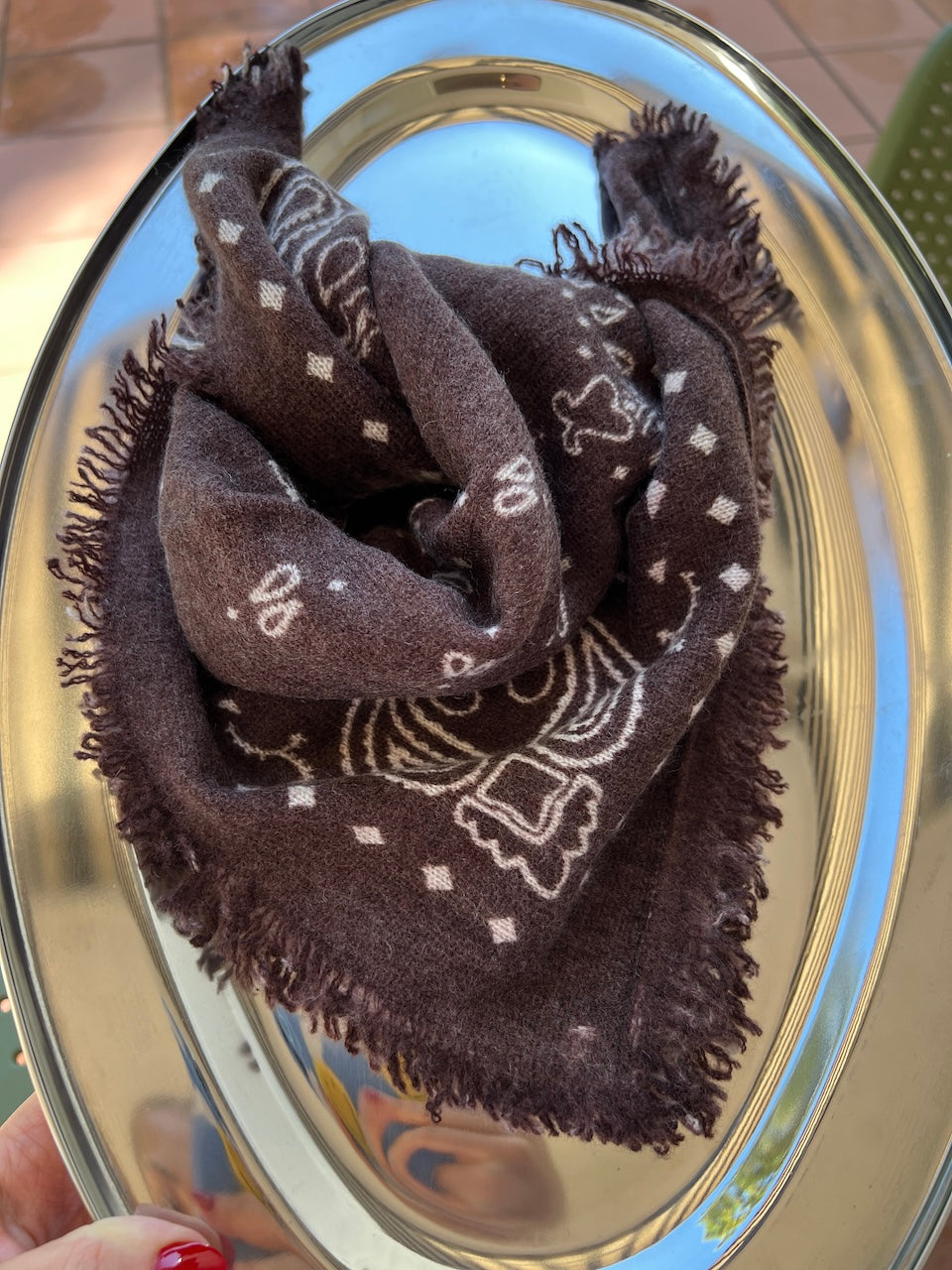 Cashmere Paisley Bandana brown