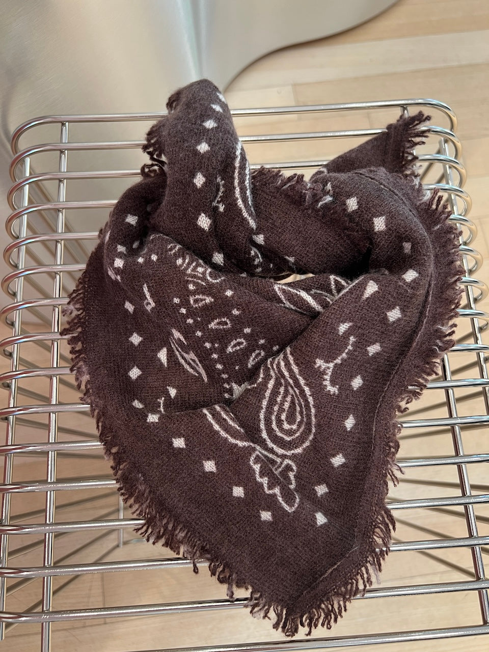 Cashmere Paisley Bandana brown