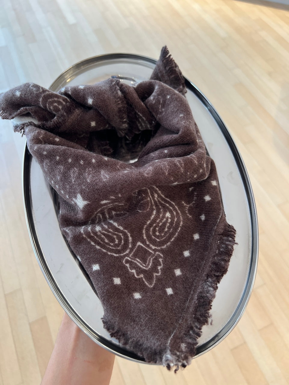 Cashmere Paisley Bandana brown