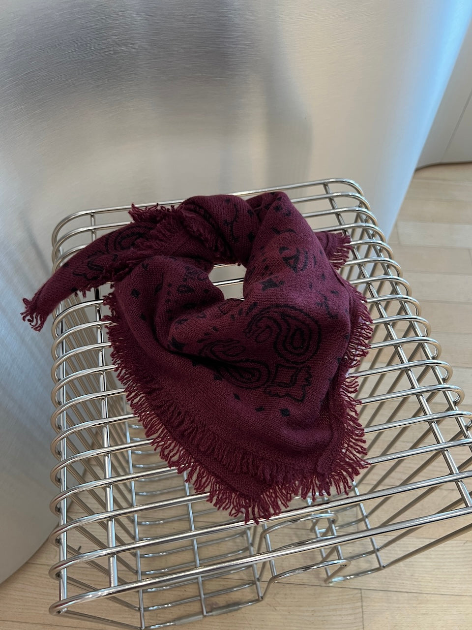 Cashmere Paisley Bandana merlot black