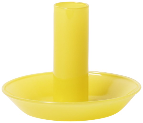 Kerzenhalter Glas gelb