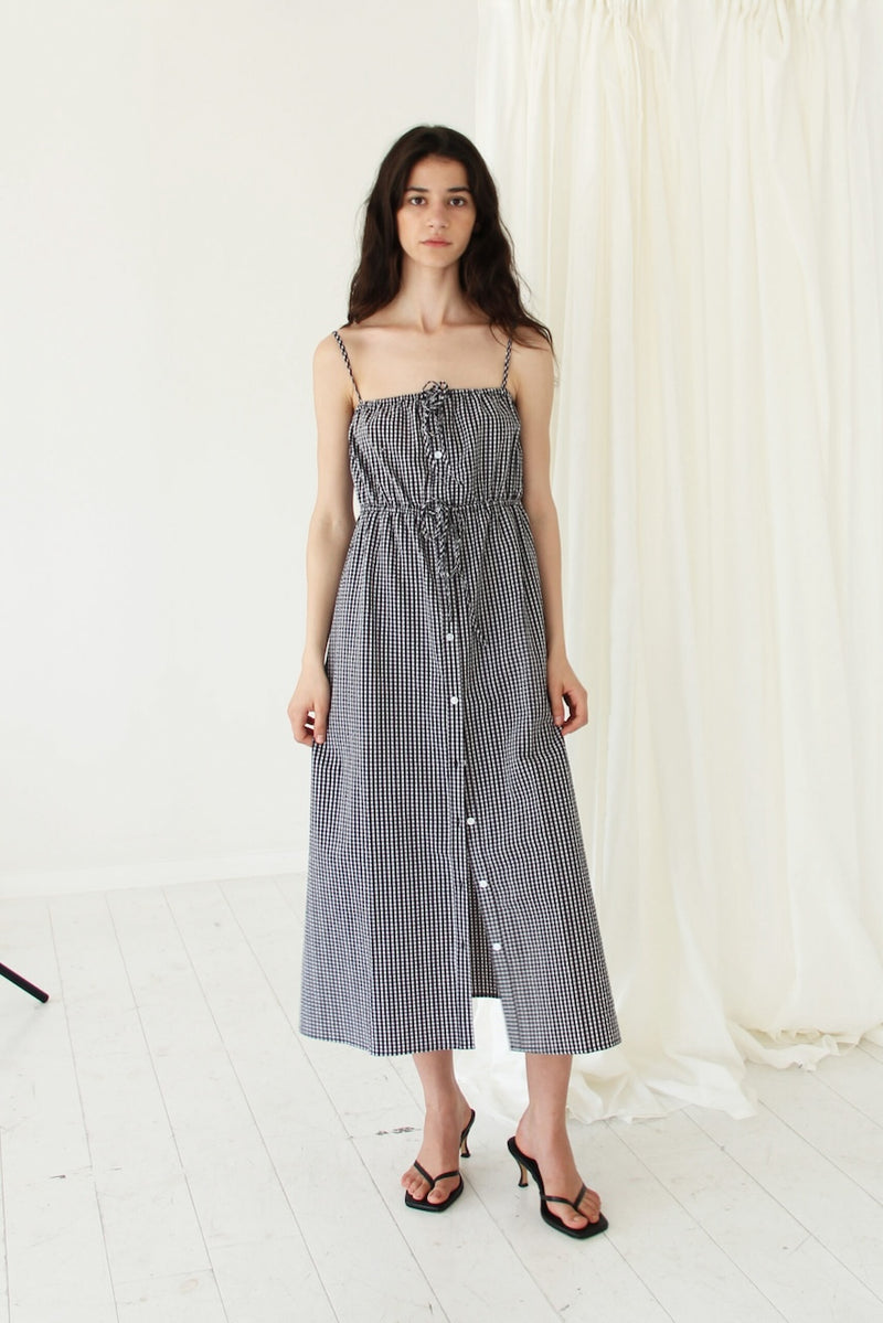 Leonora Maxi Dress black/white check