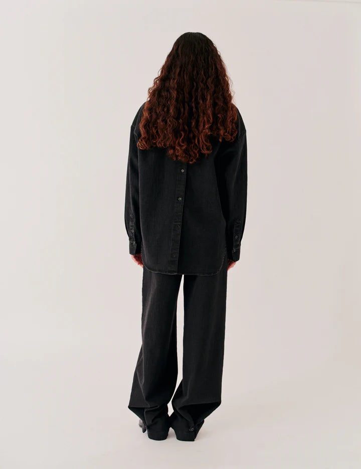 Merrit Oversized Shirt black denim