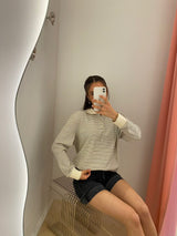 Sacha Breton Polo cream/black stripe