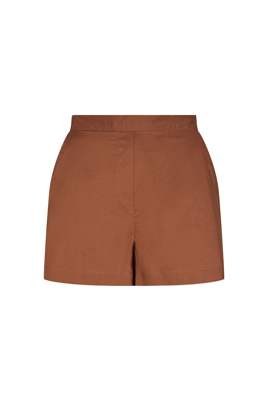 Sandrine Elastic Shorts brown