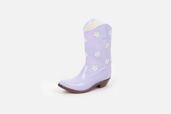 Vase Rodeo Cowboy Boot lilac