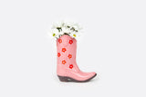 Vase Rodeo Cowboy Boot pink