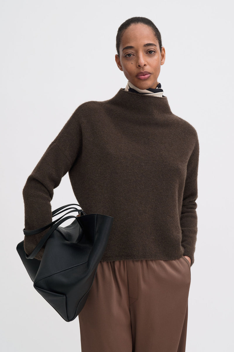 Mika Yak Funnelneck Sweater driftwood