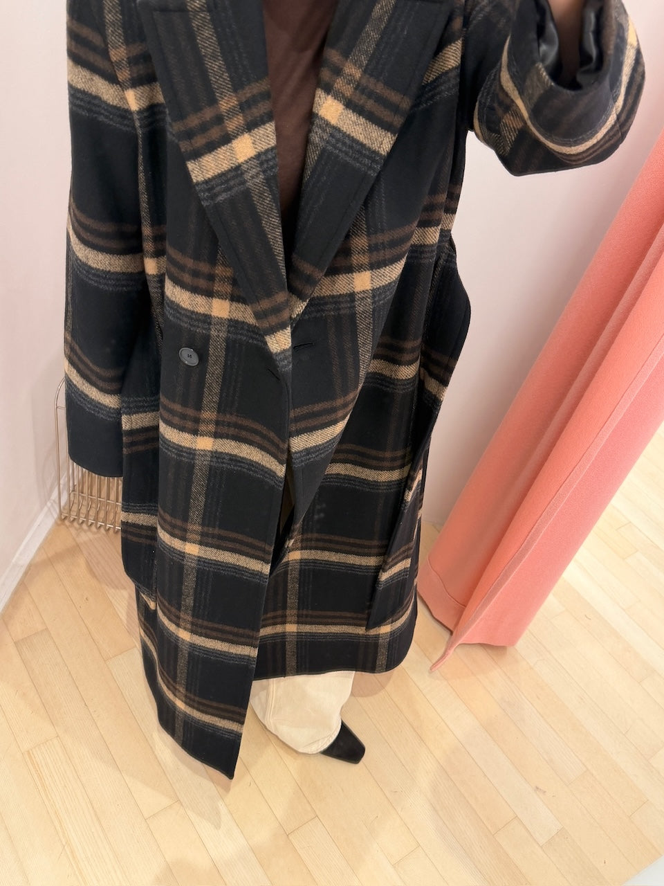 Alyssa Check Coat black/brown check