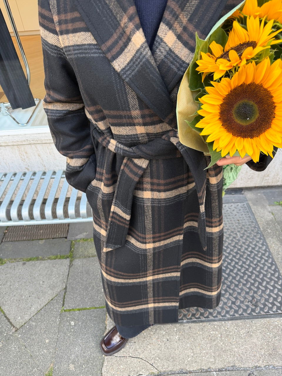 Alyssa Check Coat black/brown check