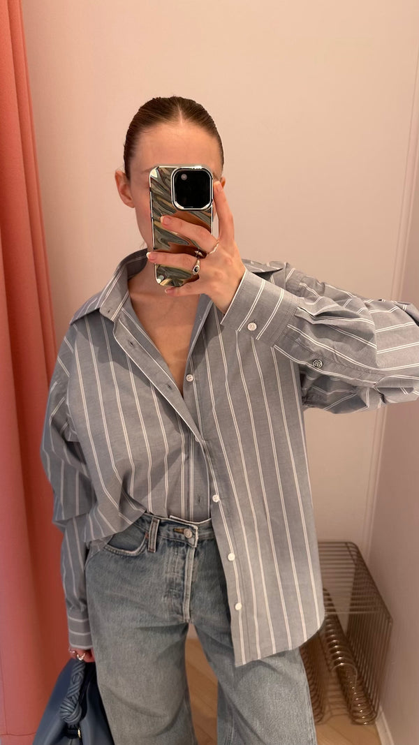 Cotton Chambray Shirt blue