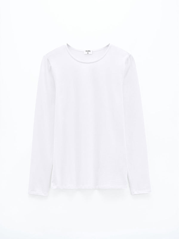 Cotton Stretch Longsleeve white