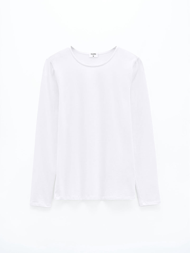 Cotton Stretch Longsleeve white
