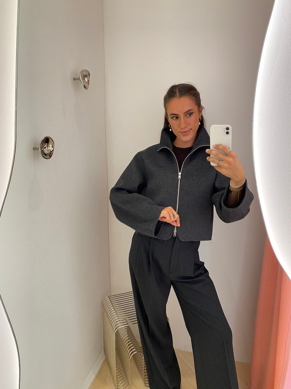 Dafina Jacket dark grey melange