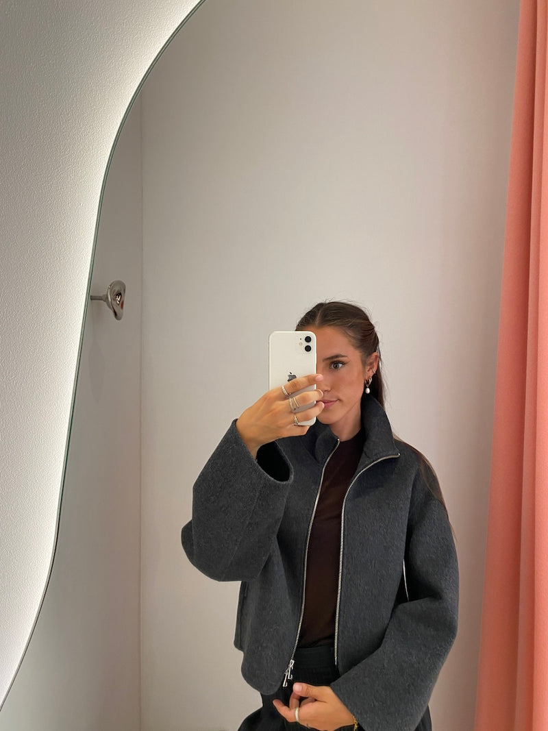 Dafina Jacket dark grey melange