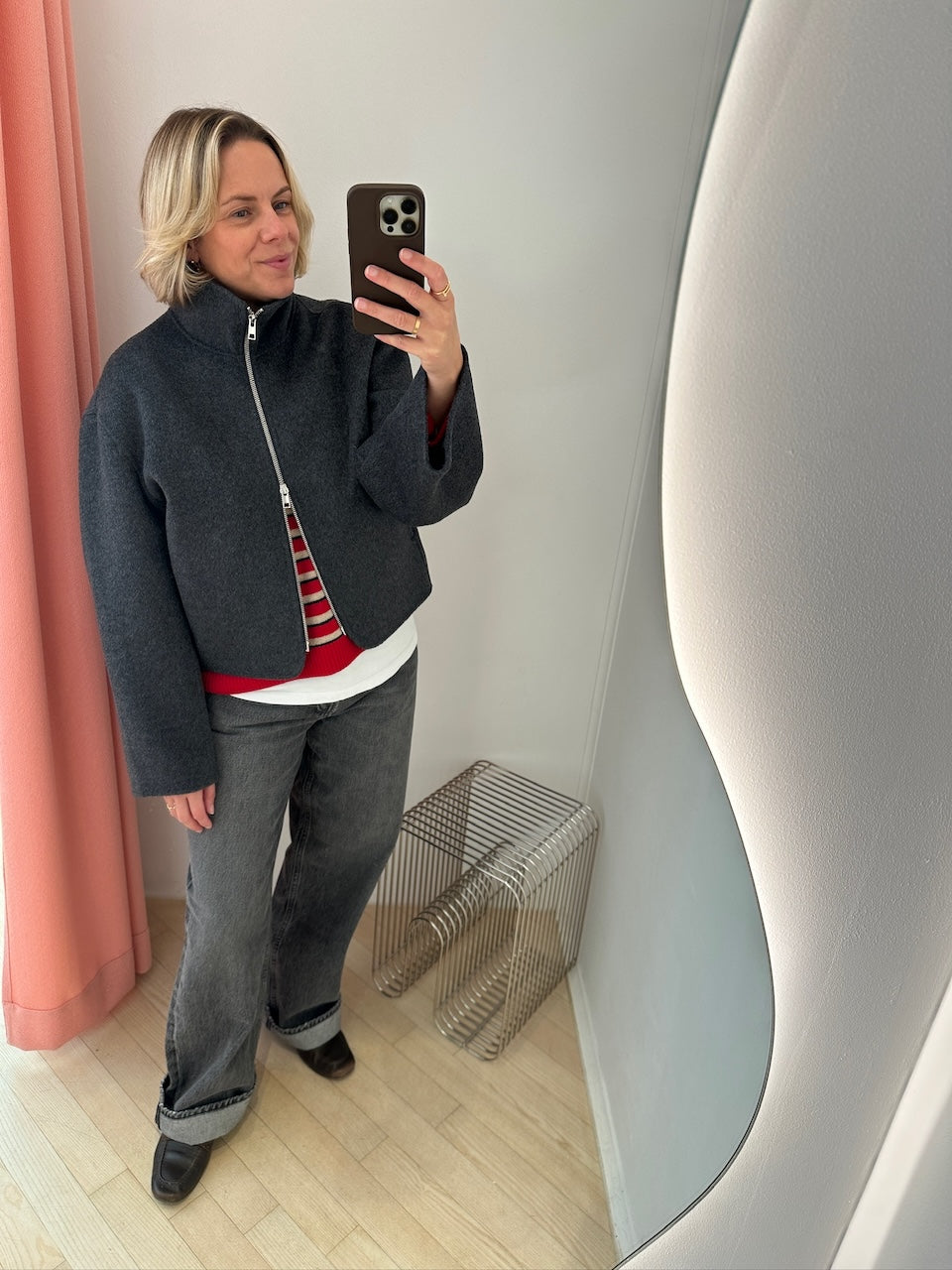 Dafina Jacket dark grey melange