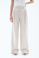 Darcey Cotton Linen Trousers ivory