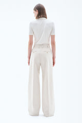 Darcey Cotton Linen Trousers ivory