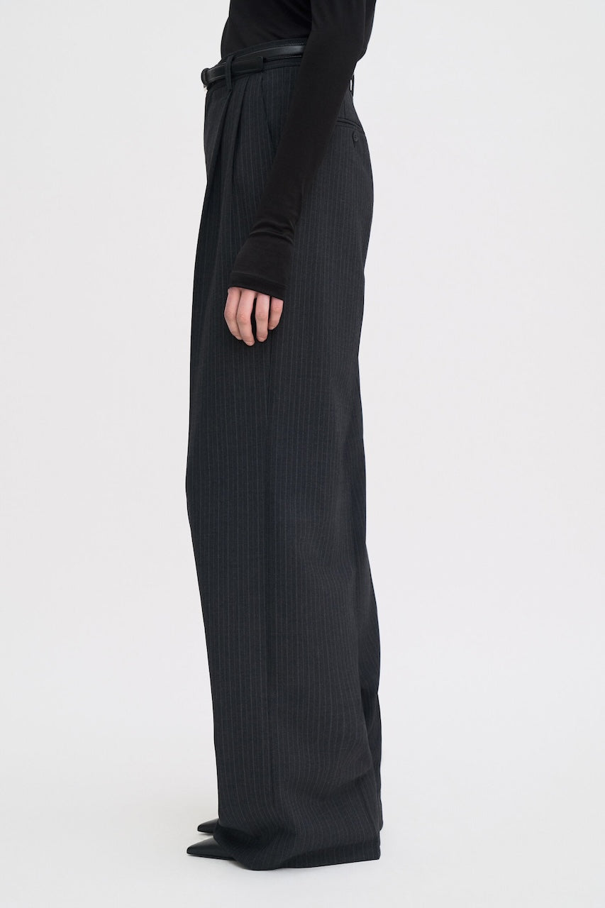 Darcey Pinstripe Trousers anthracite melange